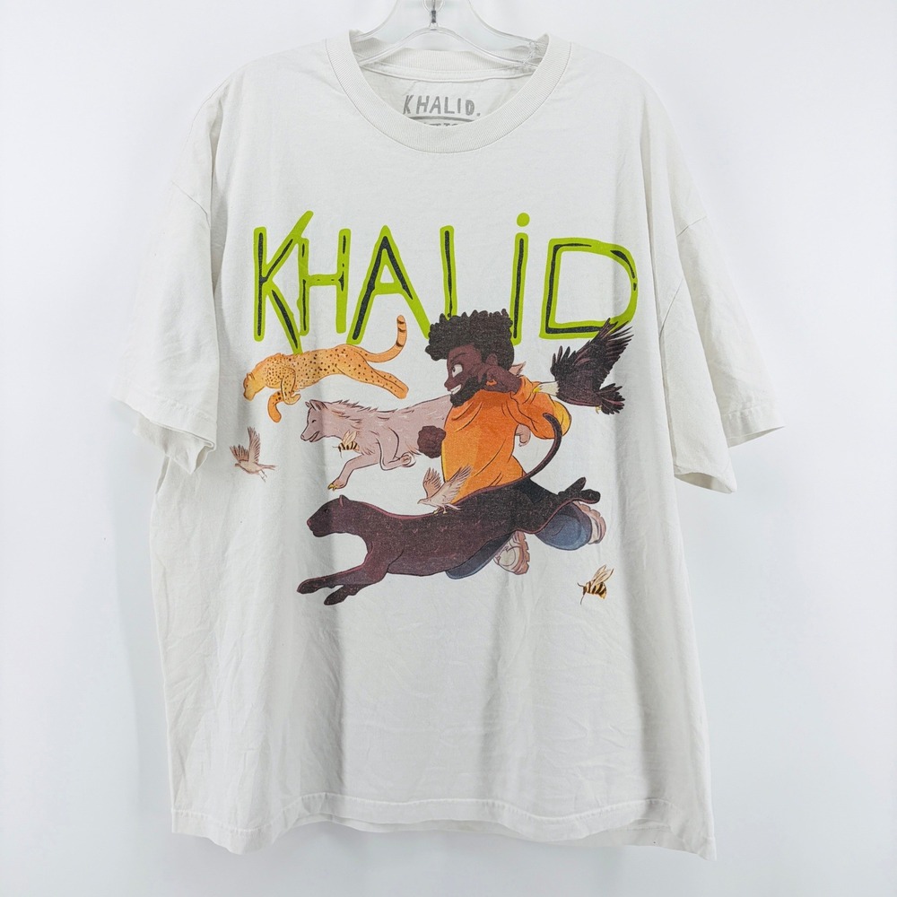 Khalid Free Spirit 2019 Tour Shirt Mens 2XL White Concert Merch Band